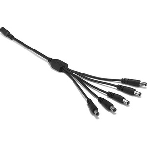 DeTech DC Сплитер DeTech, 5.5x2.1, 1 към 5, 0.4m, Черен - 18366