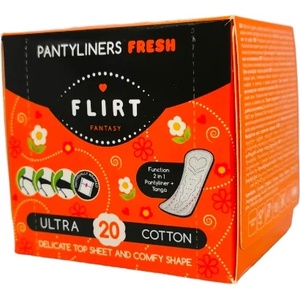 FLIRT ежедневни дамски превръзки , Ultra, Fantasy, Cotton, Фреш, 20 броя