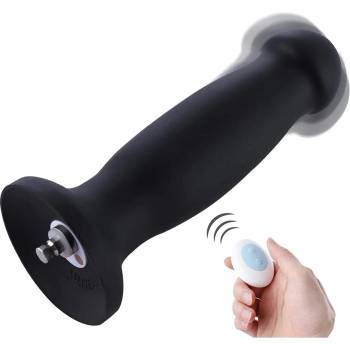Image 1 of HISMITH HSA68 Vibrating Silicone Butt Plug KlicLok 7.28" Black