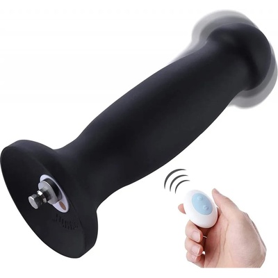 HISMITH HSA68 Vibrating Silicone Butt Plug KlicLok 7.28" Black