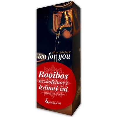 Růžová čajovna Pangea Tea Dárková kolekce Tea for You ROOIBOS 2 x 50 g