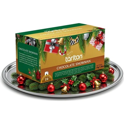 TARLTON Venture Tea Christmas Chocolate Snowman přebal 20 x 1,5 g