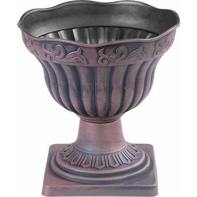 Strend Pro Garden Květináč Antik s podstavcem 30x30 cm měděný metalický efekt