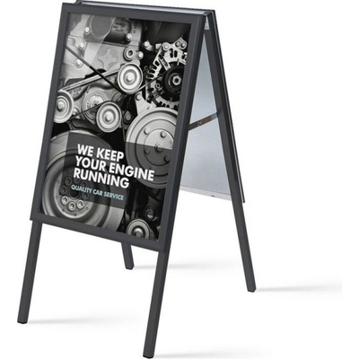 Jansen Display s.r.o. Zákaznícky pútač 500x700 mm, čierny, ostré rohy