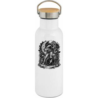 123TRIKO termoska Vesmírný bubeník, černý tisk 500 ml