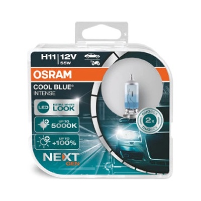 Крушка OSRAM H11, 12V, 55W, 5000К, 1350lm, 2 броя