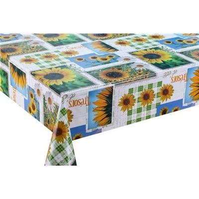 Obrus PVC 3581175 metráž, 20 m x 140 cm, slnečnica pod modrou oblohou, IMPOL TRADE