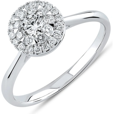 Lillian Vassago zásnubní prsten s diamanty z bílého zlata LLV59 DR025W