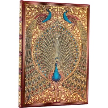 Paperblanks Тефтер Hafiz's Peacocks, Midi, широки редове, тв (1570181313)