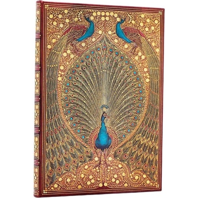Paperblanks Тефтер Hafiz's Peacocks, Midi, широки редове, тв (1570181313)