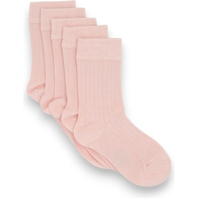 Onyu Dětské bezešvé bambusové ponožky 5 párů růžová Rose Quartz