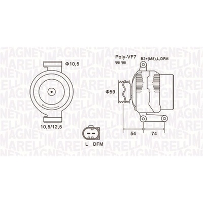 Alternátor MAGNETI MARELLI 063731922010