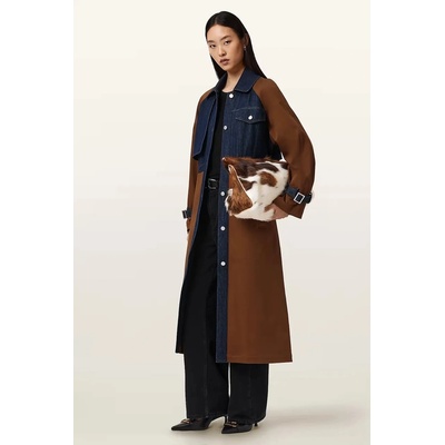 AllSaints шлифер дамски с памук DAYLY TRENCH (WO508Z)
