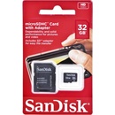 Pamäťové karty SanDisk microSDHC 32GB class 4 + adapter SDSDQB-032G-B35