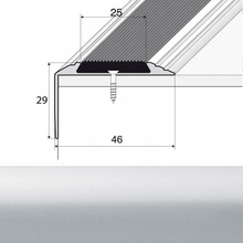 Effector A38 Schodová lišta Strieborná 0,9 m