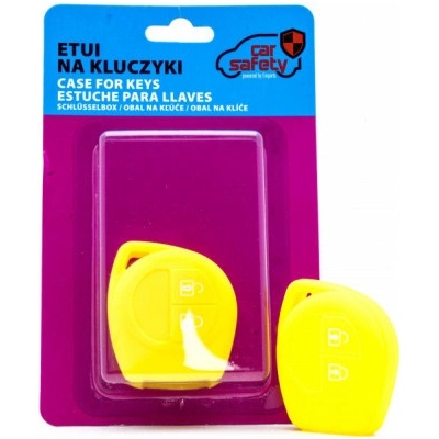Kľúčenka Fiat Opel Suzuki silikónový obal na kľúče žltá