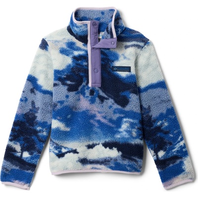 Columbia Детски поларен пуловер Columbia Kid's Helvetia II Printed Half Snap Fleece Fleece jumper - Collegiate Navy Dreaming / Stormwatch - размер 14-16 Years (704-4212-0515)