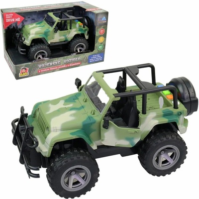 MaDe Auto Jeep vojenský na baterie 21 x 12 x 10 cm