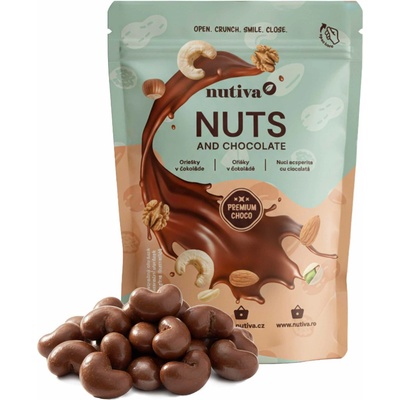NUTIVA Kešu v mliečnej čokoláde 200 g