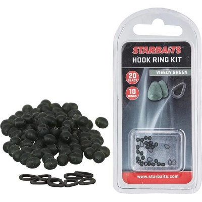 Starbaits Zarážka Hook Ring Kit 10 ks kroužek+20 ks zarážka zelená