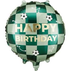 Party Deco Фолиев Балон Happy Birthday с Футболни Елементи (FB296)