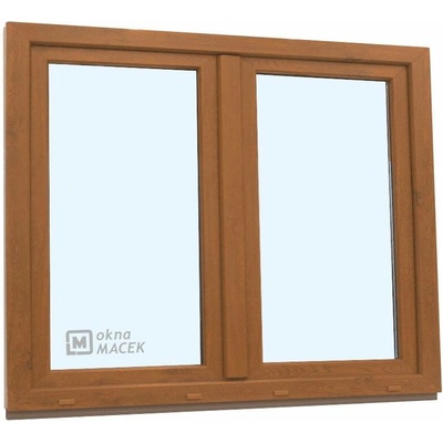 KNIPPING Plastové okno - 70 AD, 1500x1200 mm, O+OS klapačka, zlatý dub Barva, imitace: zlatý dub/zlatý dub (oboustranně)