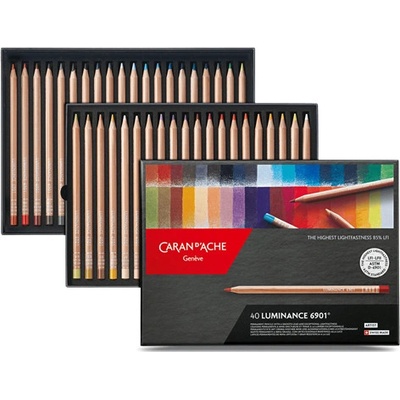 Caran d'Ache 6901.740 Luminance umělecké pastelky nejvyšší kvality 40 ks