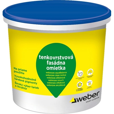 Weber weberpas aquaBalance tenkovrstvova omietka Ryhovaná 2 mm 2 kg