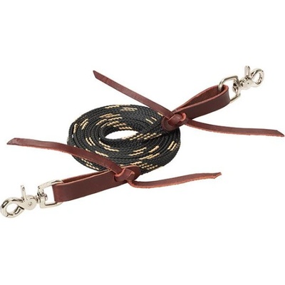 Weaver Ploché lanové otěže Leather Roper čená-bronzová – Zboží Mobilmania