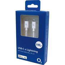 O2 196137 USB-C / Lightning, 30cm, bílý