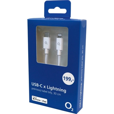 O2 196137 USB-C / Lightning, 30cm, bílý – Zboží Živě