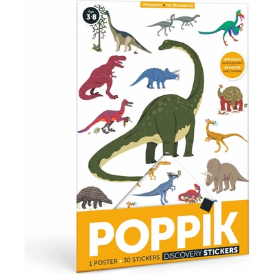 POPPIK Samolepkový plakát DINOSAUŘI