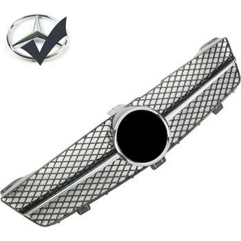 Angeleyes Mercedes CLS W219 predná maska AMG, čierna lesklá s chrómovou lištou a chróm znakom