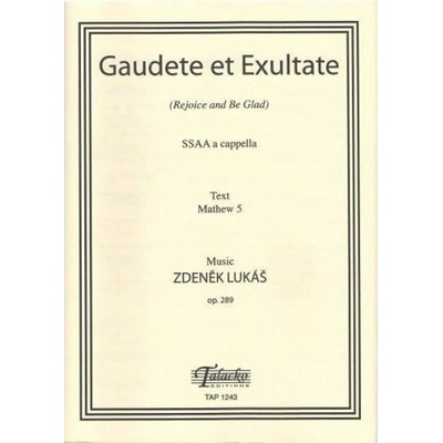 Gaudete et Exultate op. 289