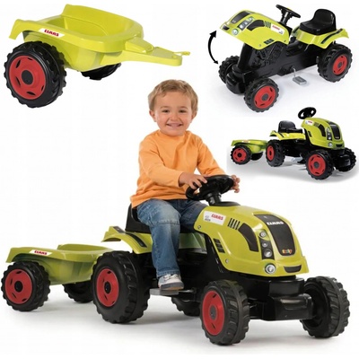 SMOBY 710107 šlapací traktor CLASS GM s prívesom a s otváracou kapotou a posuvným sedadlom od 3 rokov