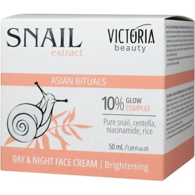 Victoria Beauty Snail Extract Asian Rituals Дневен и нощен изсветляващ крем за лице с охлювен екстракт 50ml (765544356)