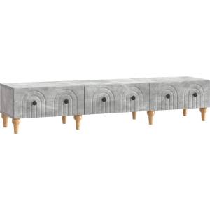 vidaXL ТВ шкаф Бетонно сиво 147 x 34, 5 x 30 см Инженерна дървесина (894248)