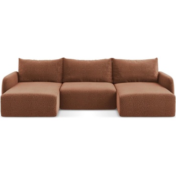 makamii Разтегателен ъглов диван с място за съхранение в тухлен цвят Kalena - Makamii (KALENA_UF_38_P1_C4)