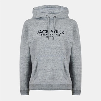 Jack Wills Мъжки суичър Jack Wills Batsford Logo Hoodie Mens - Grey Marl