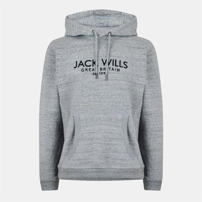 Jack Wills Мъжки суичър Jack Wills Batsford Logo Hoodie Mens - Grey Marl