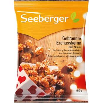 Seeberger Opražené arašidy v cukre so sezamovými semienkami 150 g