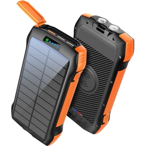 Promate Външна батерия ProMate SOLARTANK-20PDQI PowerBank, Rugged, EcoLight 20W / 3.0 QC 5 in 1 20000mAh - Черна