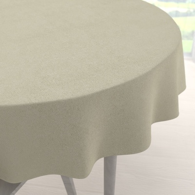 Biante Okrúhly obrus/imitácia brúsenej kože Alcantara ALC-021 Krémový Ø 130 cm
