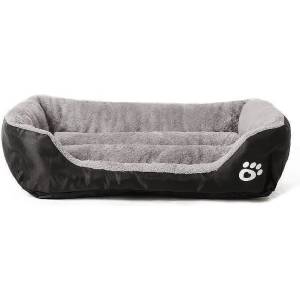  Легло за кучета и котки с лапичка, черен/сив (4403bl-xl)