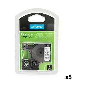 DYMO Термотрансферна лента Dymo D1 16960 19 mm x 5, 5 m Черен Бял (5 броя)