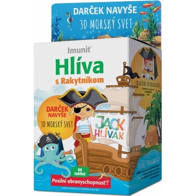 Imunit Hliva Jack Hlívák s rakytníkom 60 tabliet + fúkacie fixky