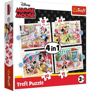 Trefl Пъзел Trefl 4 в 1 - Мини Маус (34355) - baby