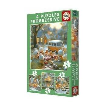 Educa Пъзел Educa Заек 12 Части 16 Части 20 Части 25 Части (4 броя)