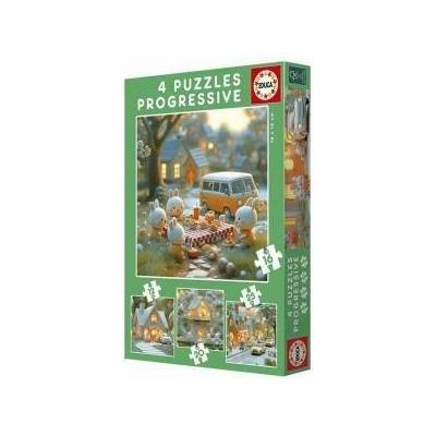 Educa Пъзел Educa Заек 12 Части 16 Части 20 Части 25 Части (4 броя)