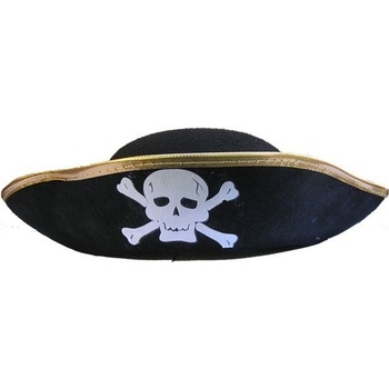 CARNIVAL FASHION Námornícky klobúk piráta ČIERNOFÚZA